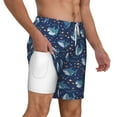 thumbnail image 3 of Balery Cartoon Sharks2 Mens Swim Trunks Swim Shorts for Men Quick Dry Inseam Beach Shorts with Compression Liner Pocket-X-Large, 3 of 9