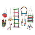 thumbnail image 2 of Parrots Swing Toys, Colorful Bird Toy Set Bite   For Cockatiel For Conure, 2 of 8