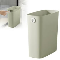 Small Trash Can,Office Trash Can,Bathroom Trash Can,Heavy Duty Rectangular Commercial Office Wastebasket,PP TPR Plastic Wastebasket Trash Container For Bathroom Bedroom Kitchen(Green,5.1x10.6x11.01")