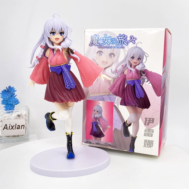 Figura de acción de PVC de 20cm, Kimono de bruja errante, el viaje de Elaina, modelo coleccionable, muñeco de juguete Gong Bohan LED