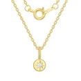 thumbnail image 4 of 14KT Gold Flash Plated Double Necklace Set with Simulated Diamonds Adult, 4 of 5