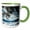 Green/White, variant on 3drose, Canada, Quebec. Mont-tremblant Village, Lac Ouimet, 11oz Mug