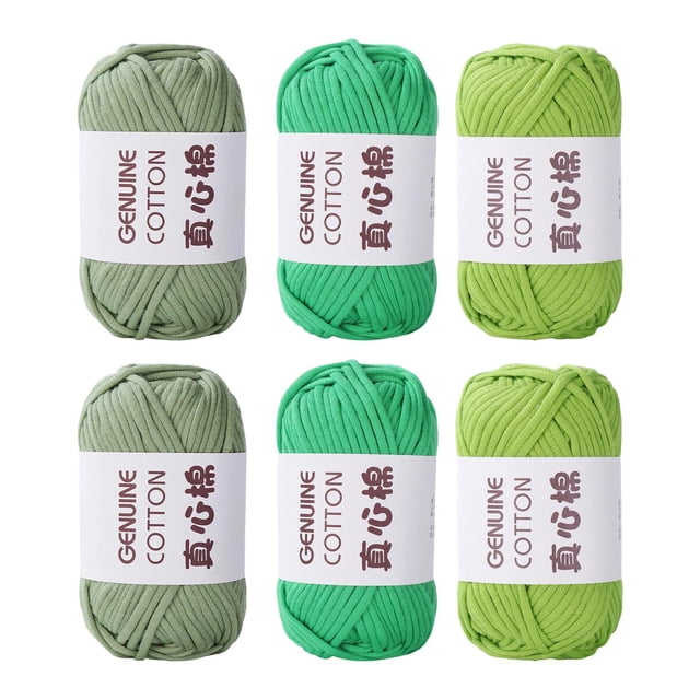 6 piezas de hilo de punto multicolor ligero para ganchillo para guantes, prendas de vestir y bufandas. Estilo E