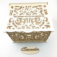 thumbnail image 2 of Caja de tarjeta de felicitación de madera hueca DIY Suministros de recepción de bodas (JMO1774) Likrtyny Para estrenar, 2 of 9
