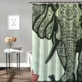 thumbnail image 2 of Orinice Elephant Spices Silk Screen Bathroom Decor Set Colorful Luxurious Graphic Print Polyester Fabric Fashion Shower Curtain with Hooks Waterproof Shower Curtain for Bathroom Decoration 36x72, 2 of 7