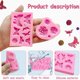 thumbnail image 4 of Set of 6 fondant moulds, mini flower moulds, butterfly moulds, leaf moulds, non-stick silicone moulds for cake decoration - butterfly/rose/leaf., 4 of 4