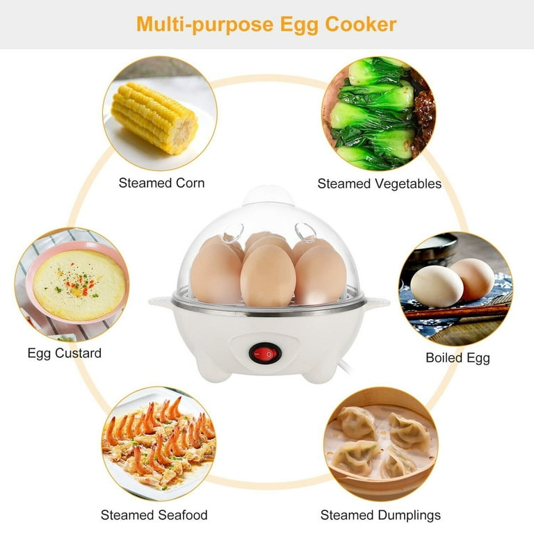 Opcus Egg Cooker with Auto Off Rapid Egg Boiler Electric 14 Egg Capacity Hard Boiled Egg Cooker Microwave White