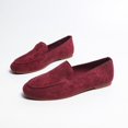 thumbnail image 6 of Miluxas Women's Loafers Slip on Low Heel Shoes,Closed Toe Pumps Dress Shoes,Casual Loafer Work Flats Wedding Shoe Wine 6.5(38), 6 of 9