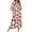 White, variant on HUJlwoi Womens Christmas Robe 3/4 Sleeve Printed Loungewear Long Bathrobe Pockets Zipper Housecoat Side Split Nightgown