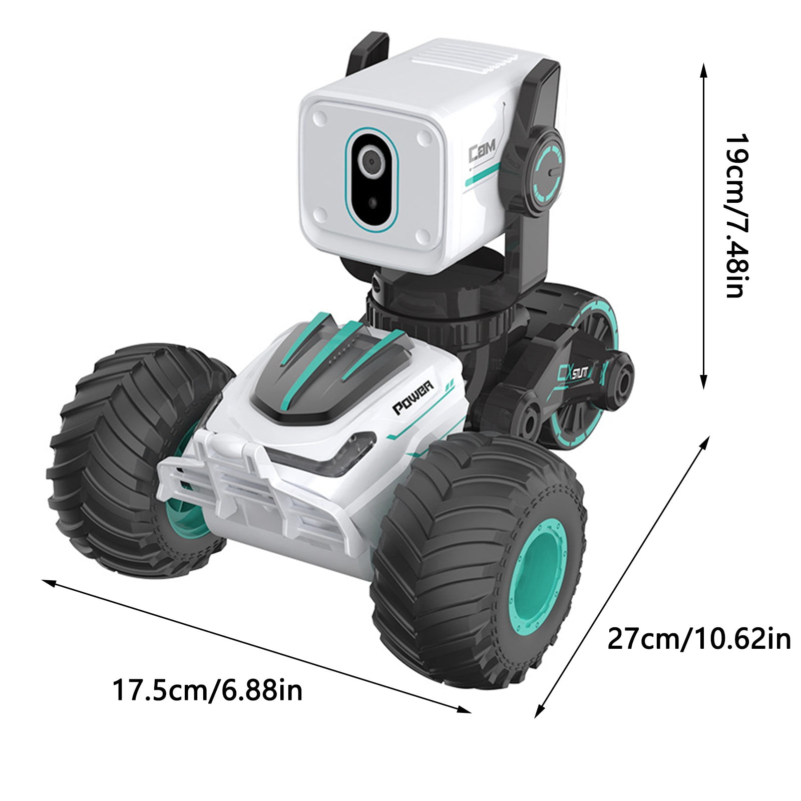 ​Programmable Robot Toy w/ Voice Repeater & Gesture Control - 16 Mood Lights, 90min Playtime - White Educational STEM Gift Age 3+​​ White
