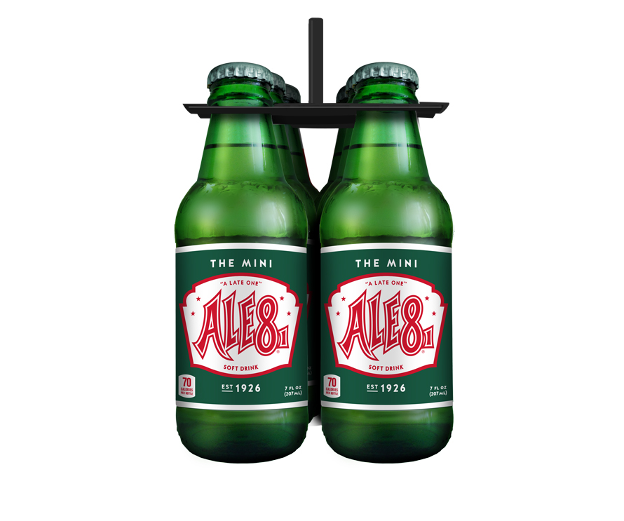Ale-8-One Original Ginger Ale Mini Soda Pop, 7 fl oz, 6 Pack