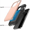 thumbnail image 6 of Compatible iPhone 14 Pro Case Wallet Case with Card Holder Hard PC Soft TPU Bumper Anti-Scratch Anti-Drop Protective Slim Card Slot Cover for iPhone 14 Pro 6.1 Inch-Rose Gold, 6 of 13