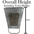 thumbnail image 2 of Galvanized Rustric Steel Wall Box with Towel Bar, 2 of 6