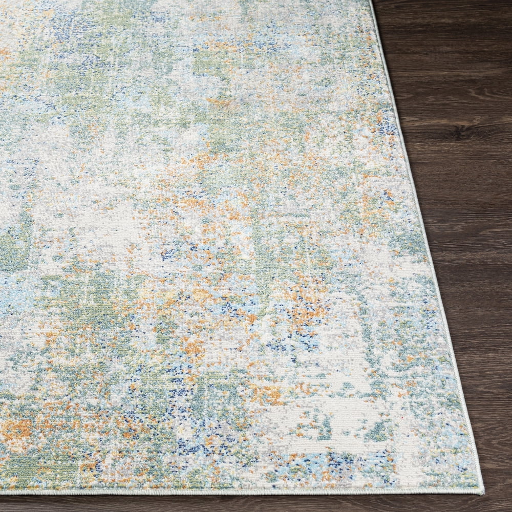Livabliss Bodrum Modern Indoor/Outdoor Area Rug,8'10" x 12',Orange/Green