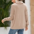 thumbnail image 7 of Xcmzpl Fleece Sweatshirts for Women Plus Size Solid Color Round Neck Sweatshirt Trendy Sweater Tops Tunic Long Sleeve T-shirts Fall Clothes, 7 of 7
