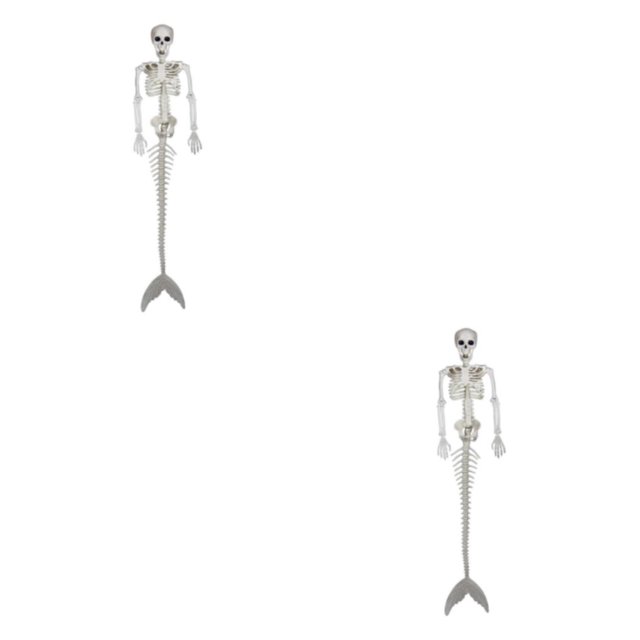 ZheElen Plastic Skeleton Posable Joints For Unique Halloween Decoration Size For Needs Posable Joints Skeletons 2Set