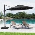thumbnail image 2 of Pellebant 11 ft. x 11 ft. Patio Cantilever Umbrella, Single Round Outdoor Offset Umbrella, Black, 2 of 8
