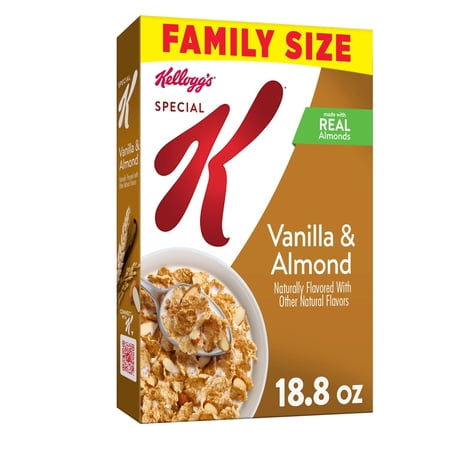 2 Pack - Kellogg's Special K Vanilla and Almond Cold Breakfast Cereal - 18.8 oz Packaging may vary