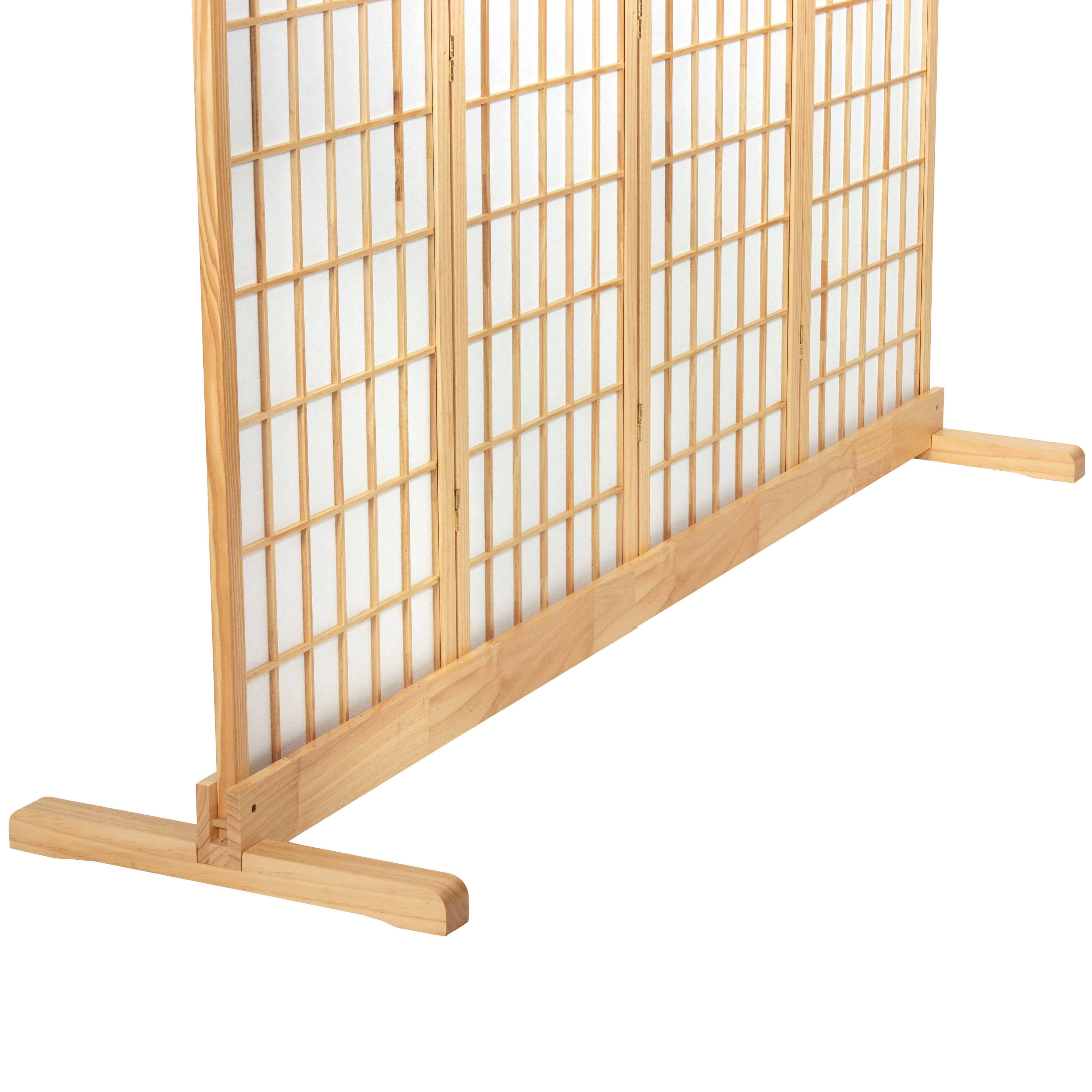 Room Divider Stand Natural 4 Panel
