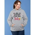 thumbnail image 2 of Wearing Happiness Hoodie Women -Smartprints Designs, Female Large, 2 of 4