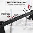 thumbnail image 4 of Aprafie 1100 lbs Engine Support Bar Traverse Hoist with Sliding Bracket & 12.2" Lift Screw with Rubber Crank for Pickup Trucks, Home Garages & Professional Auto Repair Shops, Black, 4 of 6