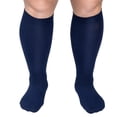 thumbnail image 2 of Lutiedan Plus Size Knee High Socks for Women, Seamless High Stretch Socks, Wide Calf Circumference 40-65cm Socks XXL-7XL,Navy, 2 of 6