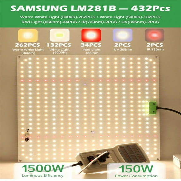120w Led Grow Light Dimming Quantum Board Plant Fill Light For Indoor Plants Veg Flower EU plug