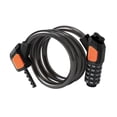 thumbnail image 2 of Candado de cable para bicicleta con contraseña a voluntad, accesorios de regalo, candado de cable con combinación Negro, 2 of 9