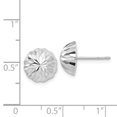 thumbnail image 2 of 14k White Gold Polished Sparkle-Cut Half Ball Post Earrings - Measures 9.5x9.5mm Wide, 2 of 3