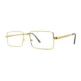 thumbnail image 3 of Squared Rectangle Dad Style Metal Rim Eye Glasses Yellow Gold, 3 of 4