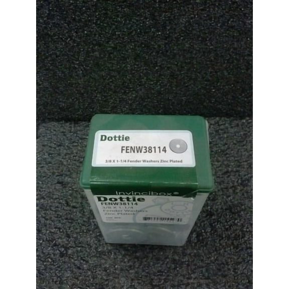Dottie Fenw38114 3/8 X 1-1/4 Zinc Plated Fender Washers