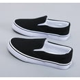 thumbnail image 4 of Mens Slip on Sneakers Loafers Shoes Canvas Black Shoes Canvas White Casual Fashion Shoes, 4 of 12