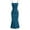Blue, variant on Women's High-Waist Tie Strap Bodycon Bodycon Slit Skirt Set - Summer Sleeveless Long Skirt Suit, St Patrick's Party Slim-Fit Maxi Skirt,Size:L