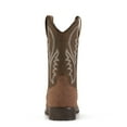 thumbnail image 6 of Rollda Men's Cowboy Boots, Western Mid-Calf Chunky Heel Square Toe, Dark Brown, Size 9, 6 of 7