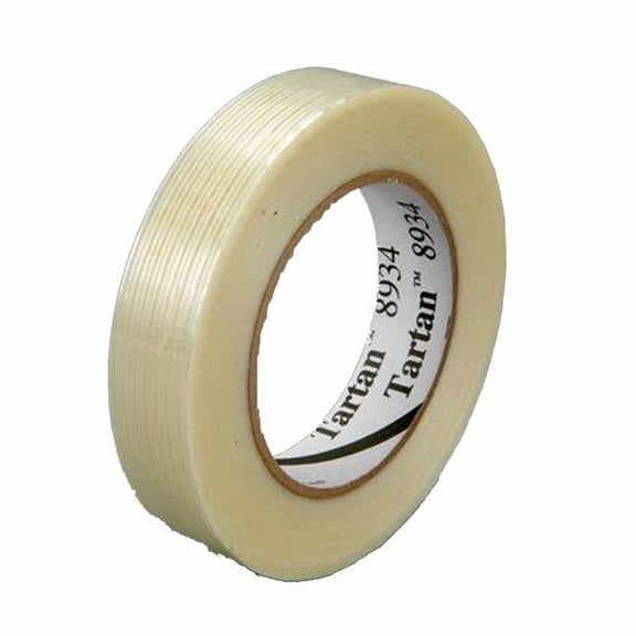 3M Industrial 405-021200-86519 Tartan Filament Tape 8934 Clear 18Mmx55M