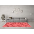 thumbnail image 3 of Ahgly Company Indoor Round Abstract Red Contemporary Area Rugs, 8' Round, 3 of 4