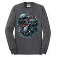 thumbnail image 2 of Wild Bobby, God Is My Judge Smokey Gray Skull Dark Pop Culture Mens Long Sleeve Shirt, Heather Black, 2XL, 2 of 3