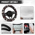 thumbnail image 4 of Uorisanigo Cool Steering Wheel Cover for Men Skull Print Car Steering Wheel Cover with Elastic Edge Easy to Install Car Steering Wheel Protector for Winter Car Accessories Gift for Wife, 4 of 8