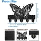 thumbnail image 2 of Gancho de madera con forma de mariposa para llaves, perchero para pared, 30 x 19 cm, color negro, con 5 ganchos de aleación., 2 of 9