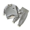 thumbnail image 2 of KYAIGUO Infant Girls Thermal Underwear Set Newborn Boys Soft Breathable Cotton Base Layer 2PCS Baby Toddler High-Waisted Long John Set 4M-4T, 2 of 7