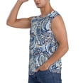 thumbnail image 3 of Balery Paisley Floral Branches Camisetas sin mangas para hombre, absorbe la humedad y protege contra el mal olor.-Medium, 3 of 7