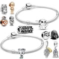 thumbnail image 2 of Disney-pulsera de bebé Yoda de Anime, colgante de Metal Kawaii, accesorios de pulsera DIY, joyería de dibujos animados, regalos de juguete para niños, nuevo, 2 of 4