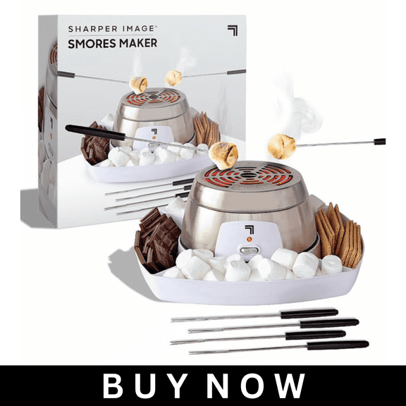 The Sharper Image Indoor Electric Tabletop S’mores Maker Set, Fun Family Dessert Station