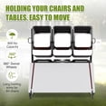thumbnail image 1 of Folding Chair Rack, 800 LBS Capacity, Dual-Layer Chair Storage Dolly for 84 Chairs, with PVC Lock Wheels with PVC Lock Wheels, 1 of 6