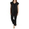 thumbnail image 3 of Pyjama Silhouette pour Femmes Shadowline 76737 (Noir 3X), 3 of 4