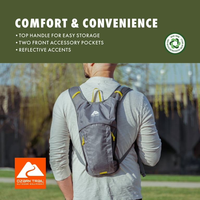 Ozark Trail Hydration Pack with Reflective Accent, 2L Water