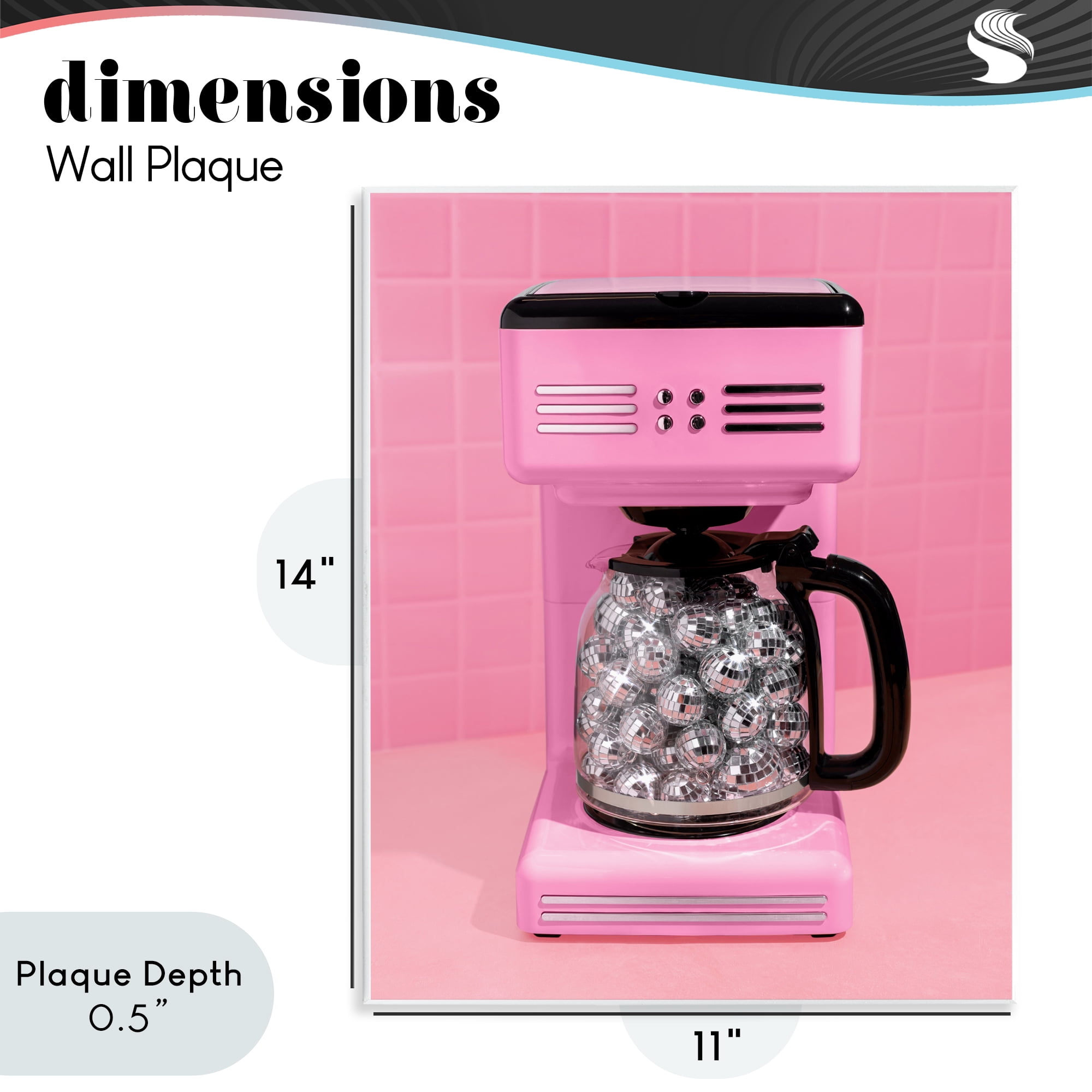 Stupell Industries Disco Coffee Over Pink Wall Plaque Art, design by LISH Creative