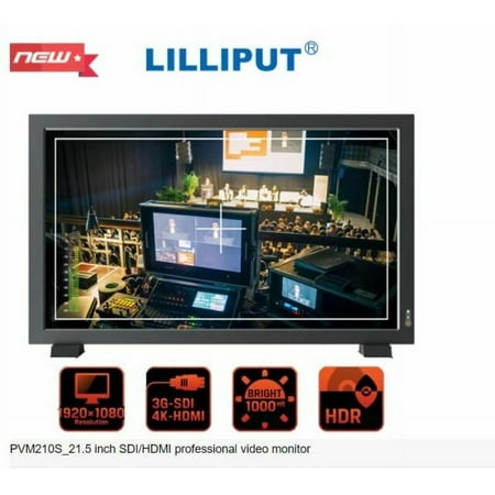 UPC: 6950821601822 | LILLIPUT 21.5 inch PVM210S SDI HDMI Public View Professional Video Monitor for Cameras Audio Video System High Brightness 1000nits VGA BNC Video HDR Monitor