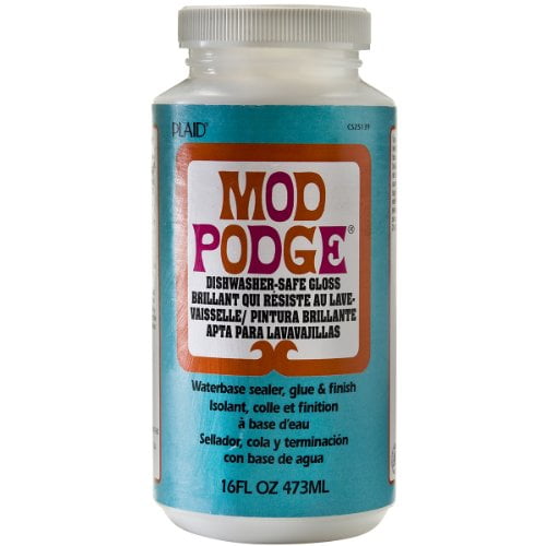 Mod Podge Dishwasher Safe Waterbase Sealer, Glue and Finish (16Ounce), CS25139 Gloss Walmart