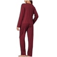 thumbnail image 5 of Enjoytime Women's Pajama Sets Soft Comfy 2 Piece Sleepwear V-Neck Long Sleeve Button Down Shirts with Pants Pjs Set, 5 of 5